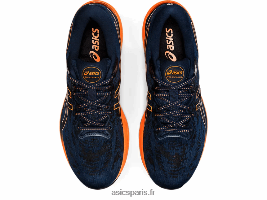 Hommes Asics gel-cumulus 23 BXL8B21590 bleu français/orange vif