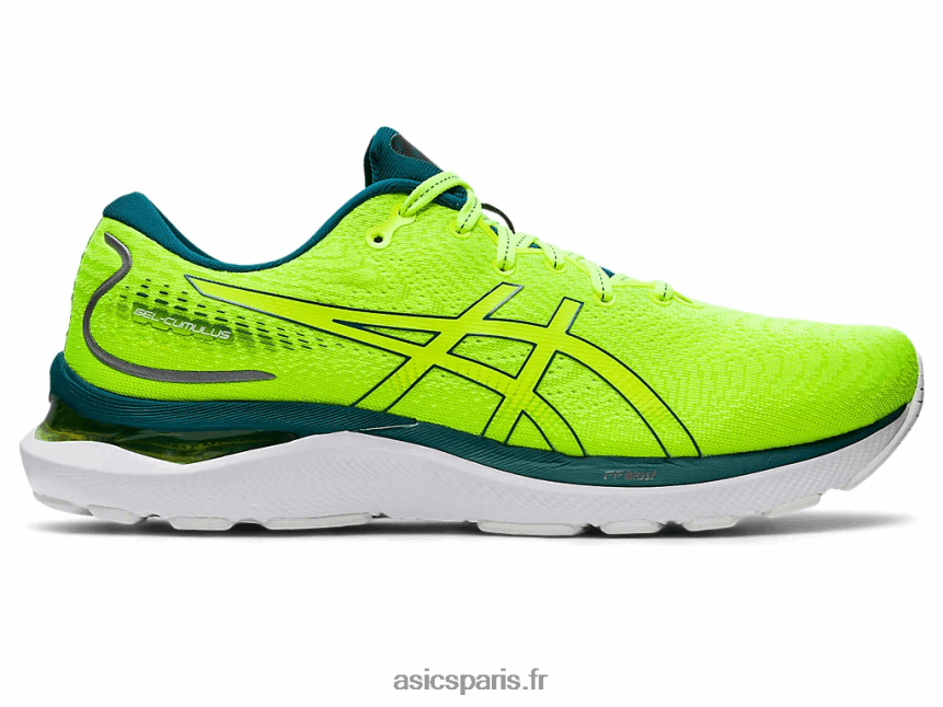 Hommes Asics gel-cumulus 24 BXL8B21036 jaune sécurité/pin velours
