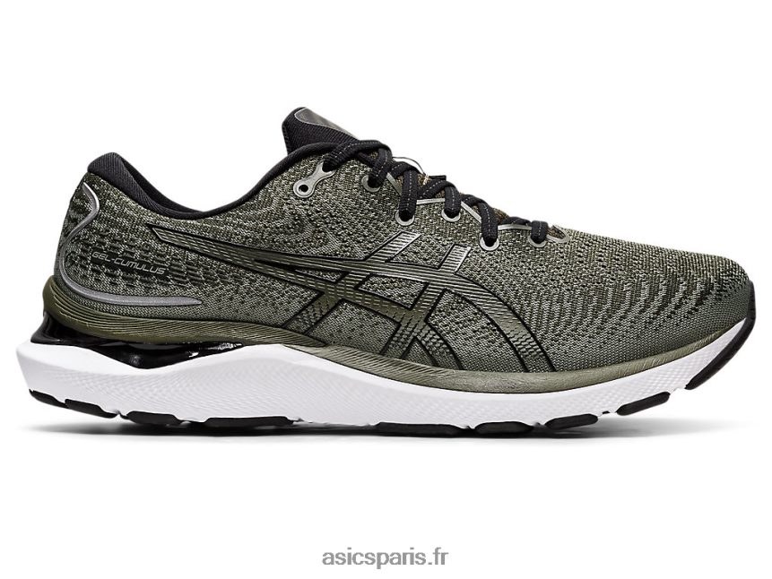 Hommes Asics gel-cumulus 24 BXL8B21314 toile olive/noir