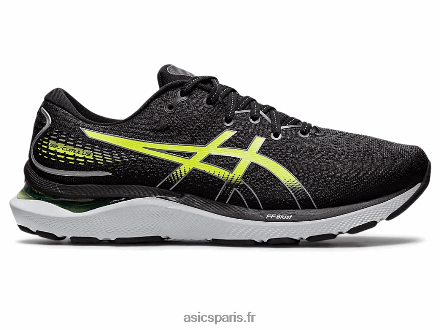 Hommes Asics gel-cumulus 24 BXL8B21316 noir/vert danger