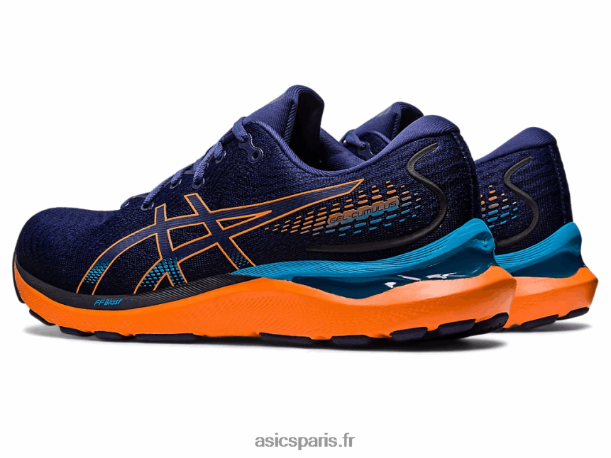 Hommes Asics gel-cumulus 24 BXL8B2363 bleu indigo/pêche soleil