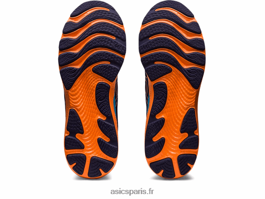 Hommes Asics gel-cumulus 24 BXL8B2363 bleu indigo/pêche soleil