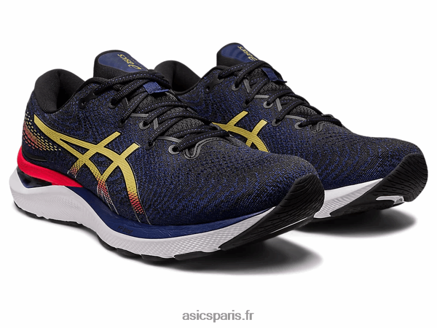 Hommes Asics gel-cumulus 24 BXL8B2382 noir/huile d\'olive