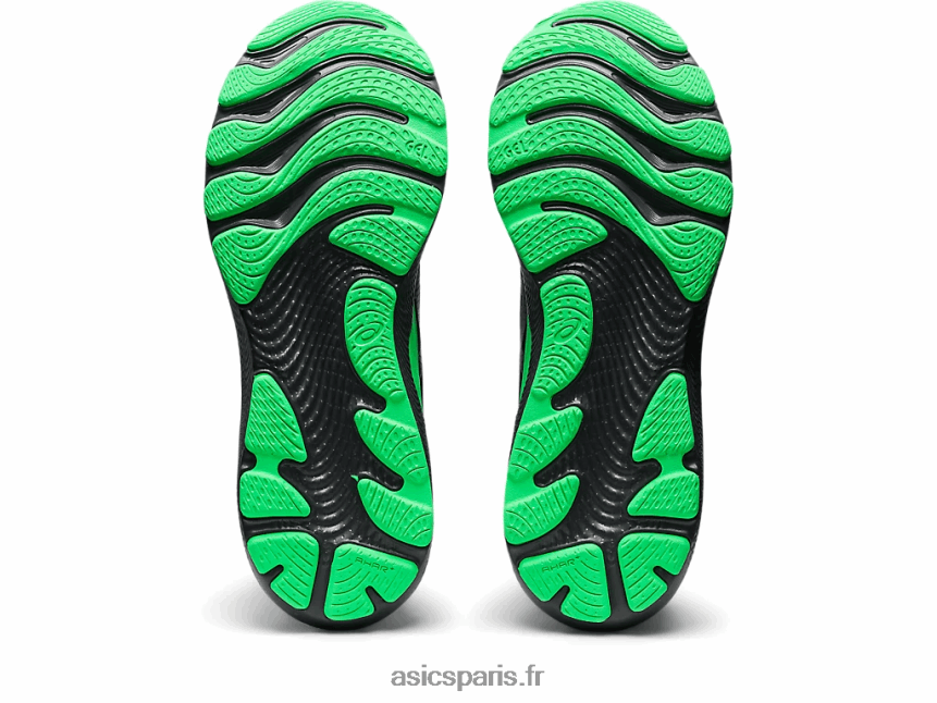 Hommes Asics gel-cumulus 24 lite-show BXL8B2699 noir/nouvelle feuille