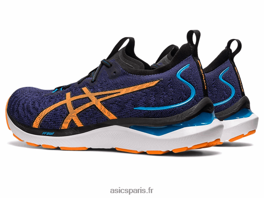 Hommes Asics gel-cumulus 24 mk BXL8B2632 bleu indigo/pêche soleil