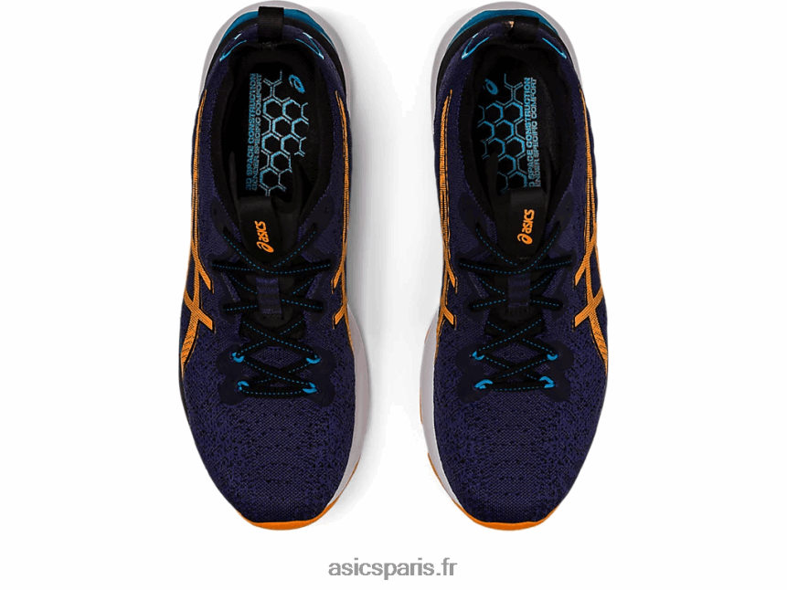 Hommes Asics gel-cumulus 24 mk BXL8B2632 bleu indigo/pêche soleil