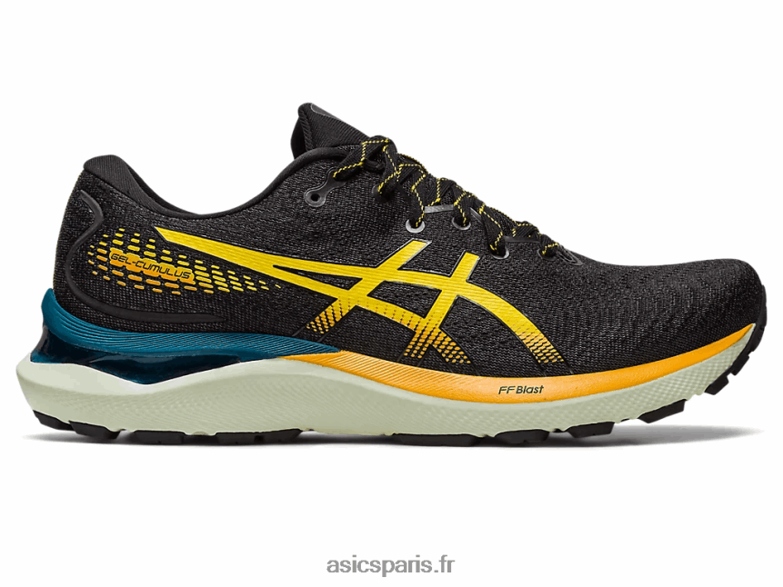 Hommes Asics gel-cumulus 24 tr baignade nature BXL8B2621 bain nature/jaune doré