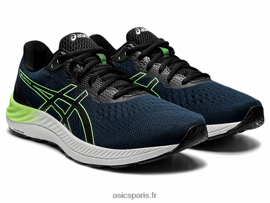 Hommes Asics gel-exciter 8 BXL8B21663 bleu français/citron vert vif