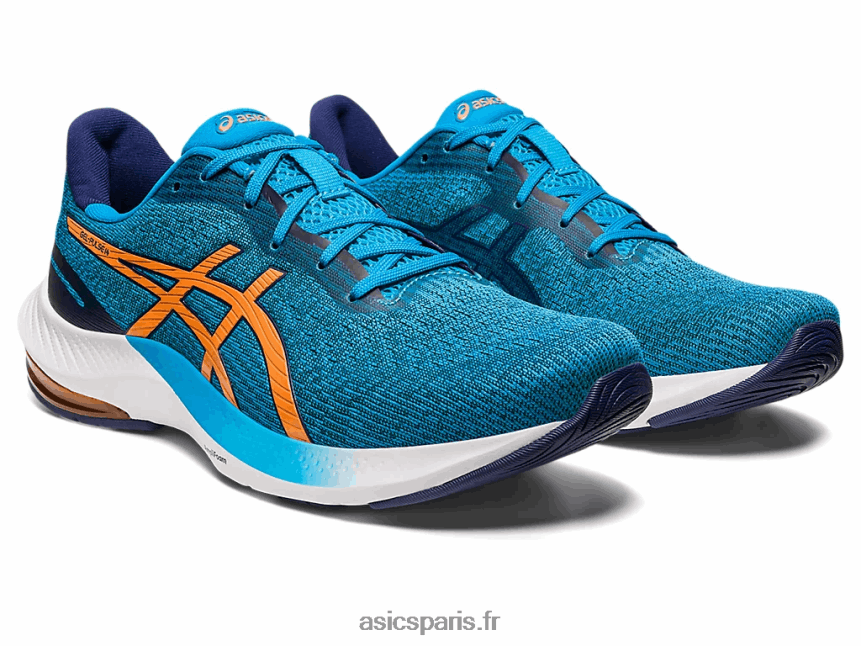 Hommes Asics gel-impulsion 14 BXL8B2437 bleu des îles/pêche soleil