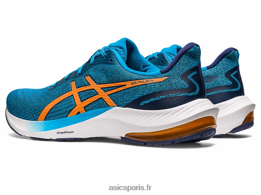 Hommes Asics gel-impulsion 14 BXL8B2437 bleu des îles/pêche soleil