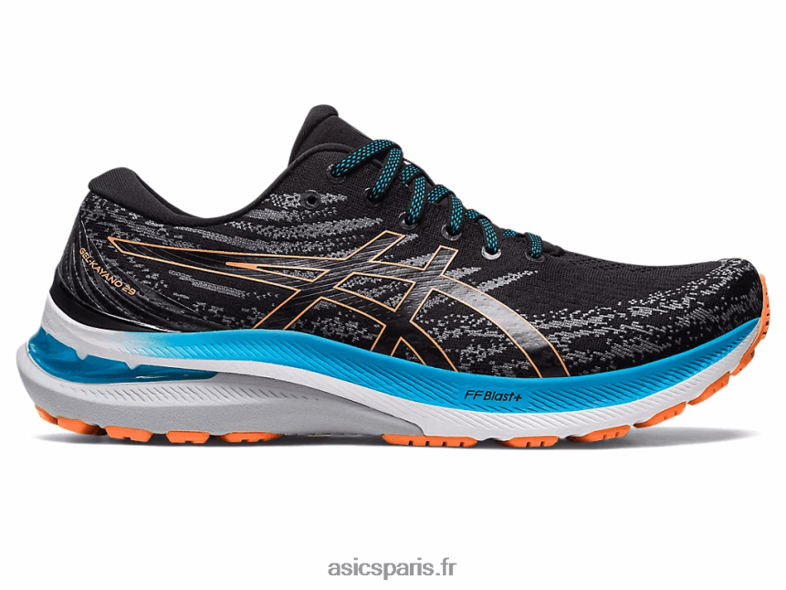 Hommes Asics gel-kayano 29 BXL8B2397 noir/pêche soleil