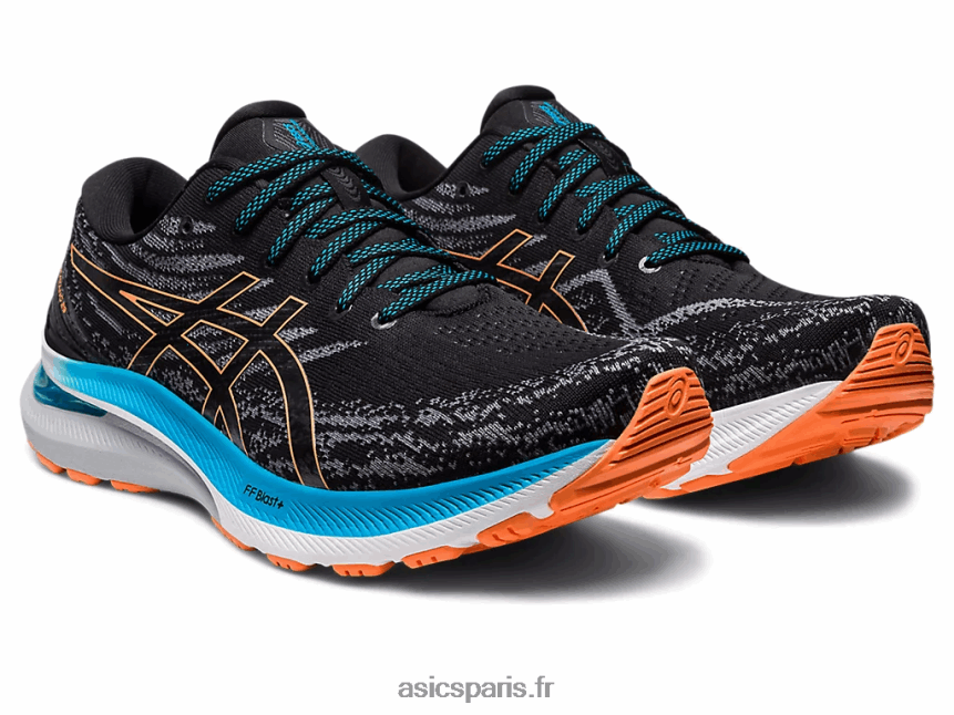Hommes Asics gel-kayano 29 BXL8B2397 noir/pêche soleil