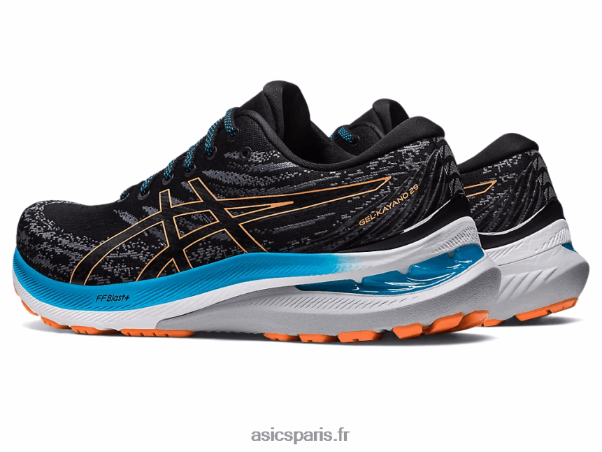 Hommes Asics gel-kayano 29 BXL8B2397 noir/pêche soleil