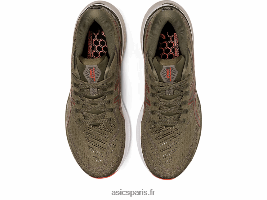 Hommes Asics gel-kayano 29 BXL8B2945 manteau vert/tomate cerise