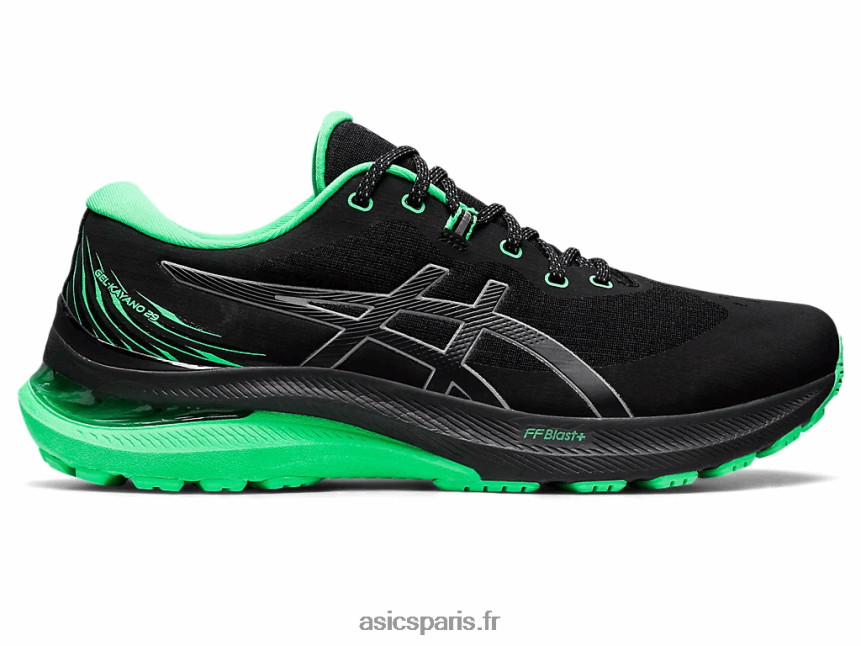 Hommes Asics gel-kayano 29 lite-show BXL8B2725 noir/nouvelle feuille