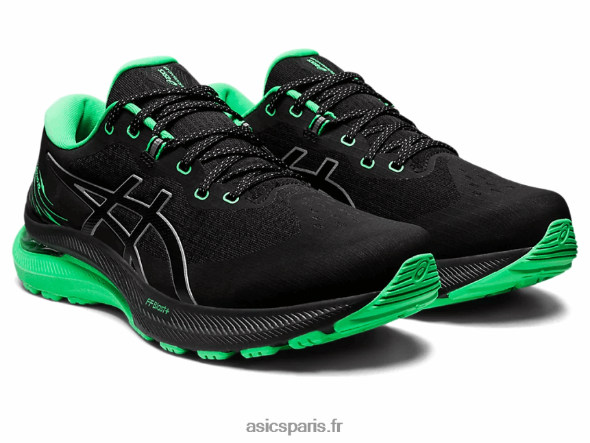 Hommes Asics gel-kayano 29 lite-show BXL8B2725 noir/nouvelle feuille