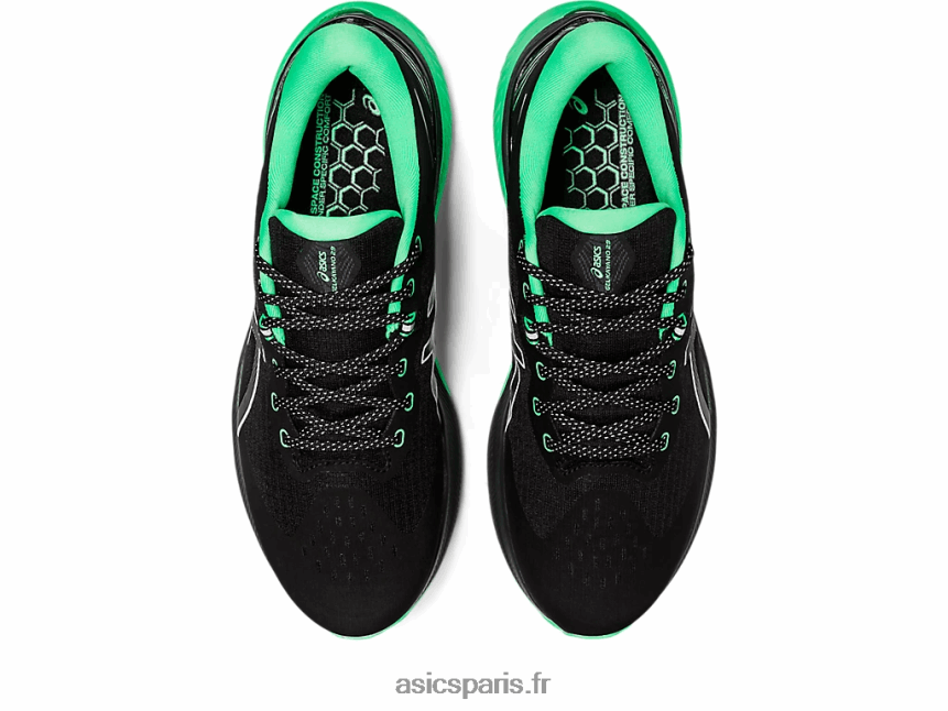 Hommes Asics gel-kayano 29 lite-show BXL8B2725 noir/nouvelle feuille