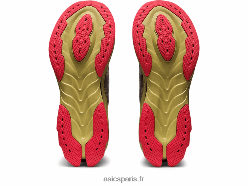 Hommes Asics gel-kinsei souffle le 2 BXL8B2498 huile d\'olive/rouge électrique