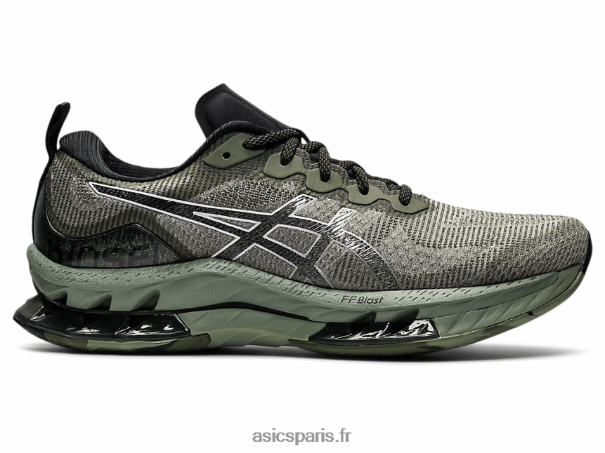 Hommes Asics gel-kinsei souffle le BXL8B2654 vert lichen/blanc