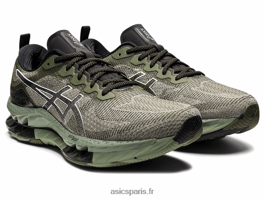 Hommes Asics gel-kinsei souffle le BXL8B2654 vert lichen/blanc