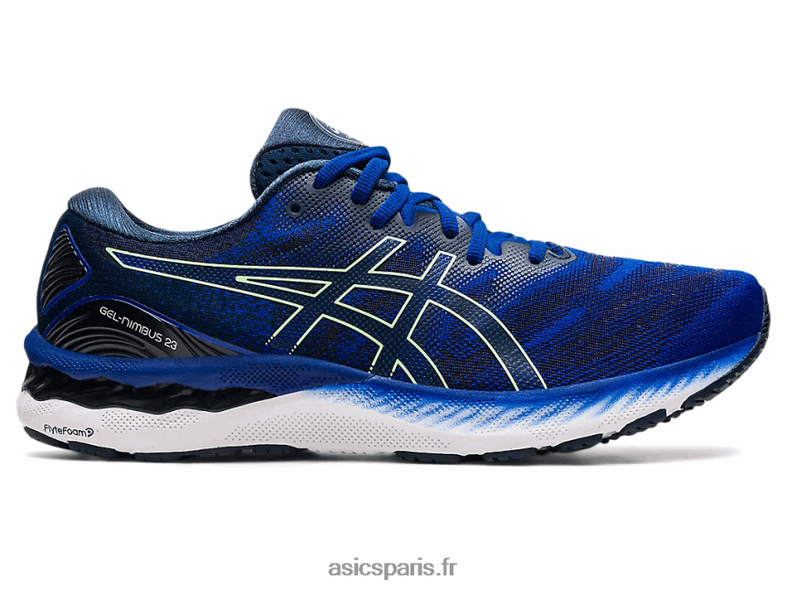 Hommes Asics gel-nimbus 23 BXL8B21854 bleu monaco/citron vert vif