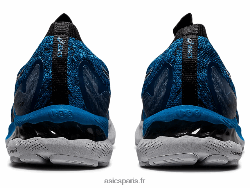 Hommes Asics gel-nimbus 23 tricot BXL8B21895 reborn bleu/noir