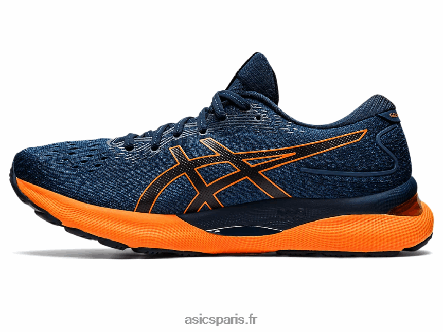 Hommes Asics gel-nimbus 24 BXL8B21550 bleu français/orange vif