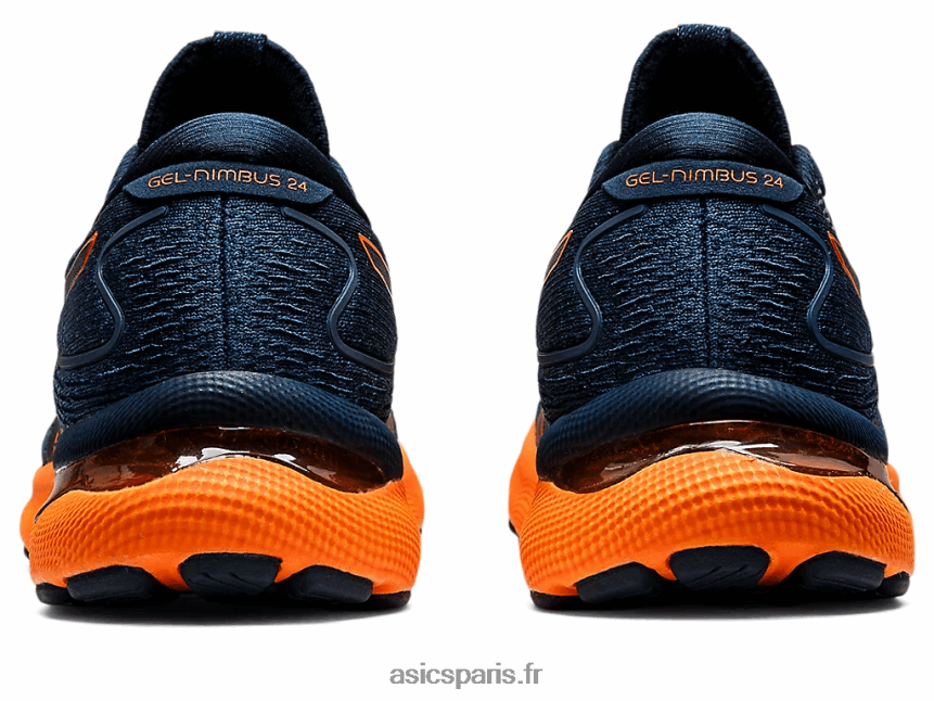 Hommes Asics gel-nimbus 24 BXL8B21550 bleu français/orange vif