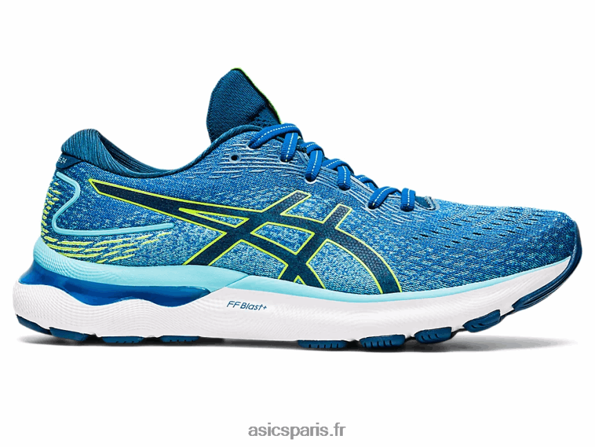 Hommes Asics gel-nimbus 24 BXL8B21552 route du lac/vert de danger
