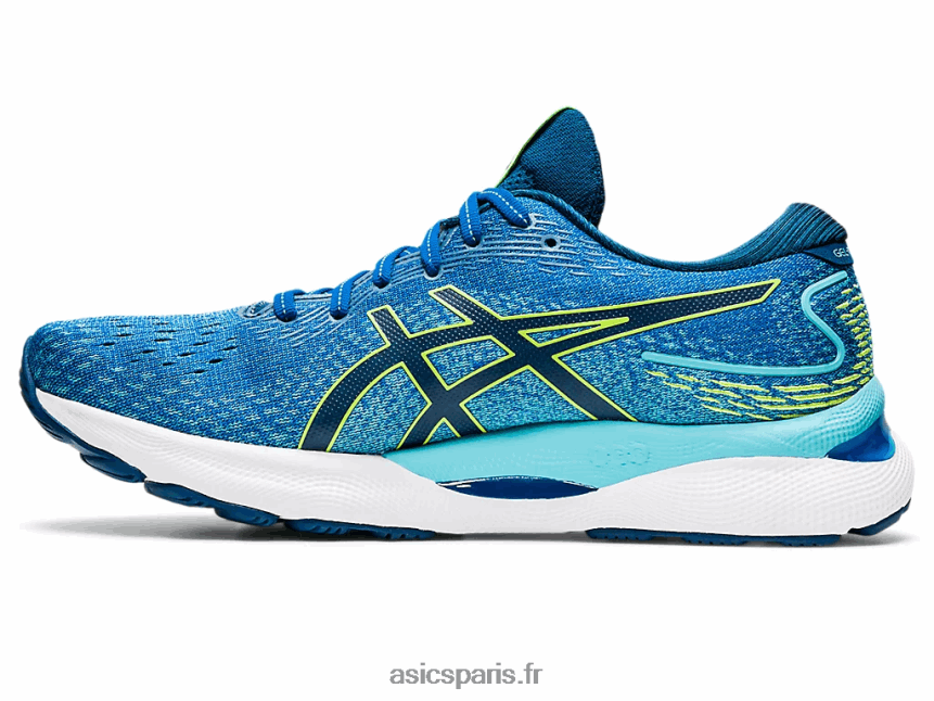 Hommes Asics gel-nimbus 24 BXL8B21552 route du lac/vert de danger