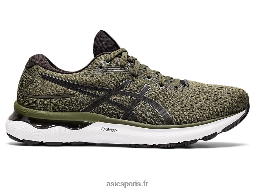 Hommes Asics gel-nimbus 24 BXL8B21592 toile olive/bronze