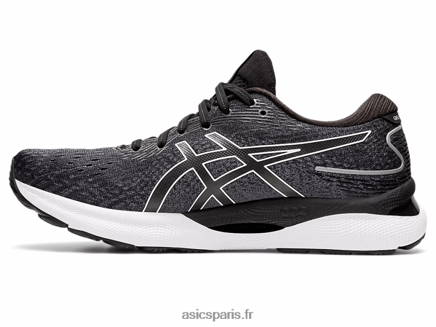 Hommes Asics gel-nimbus 24 de large BXL8B21471 noir blanc