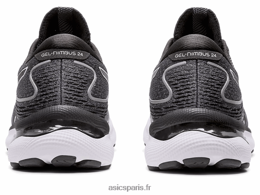 Hommes Asics gel-nimbus 24 de large BXL8B21471 noir blanc