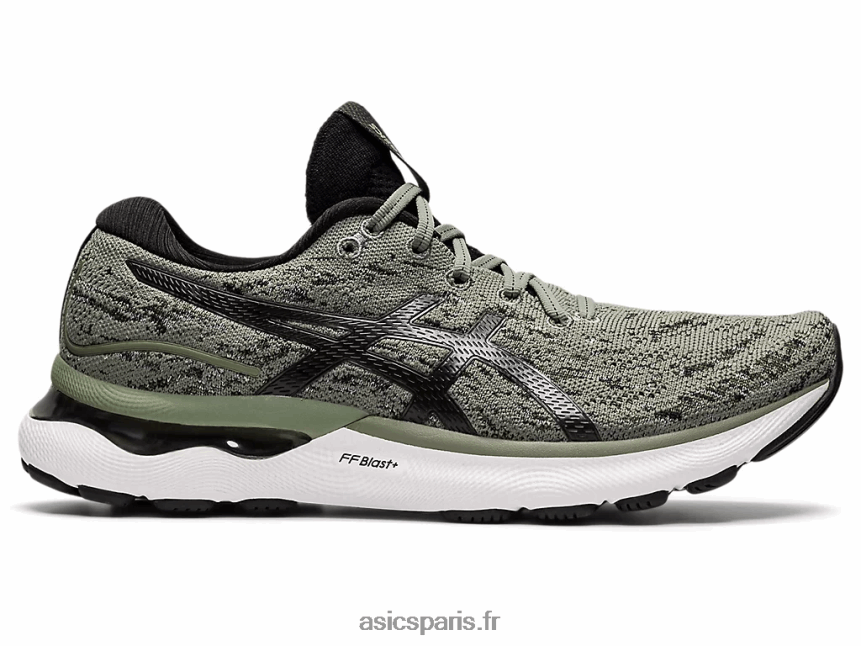 Hommes Asics gel-nimbus 24 mk BXL8B21205 vert lichen/noir