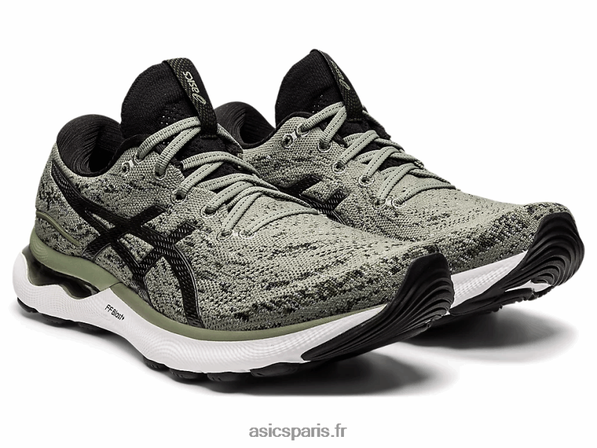 Hommes Asics gel-nimbus 24 mk BXL8B21205 vert lichen/noir