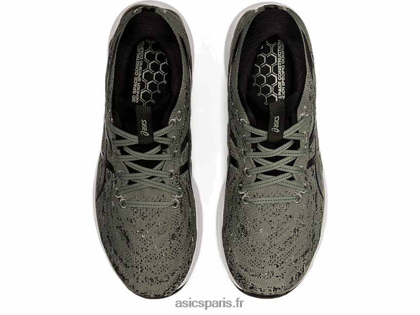 Hommes Asics gel-nimbus 24 mk BXL8B21205 vert lichen/noir