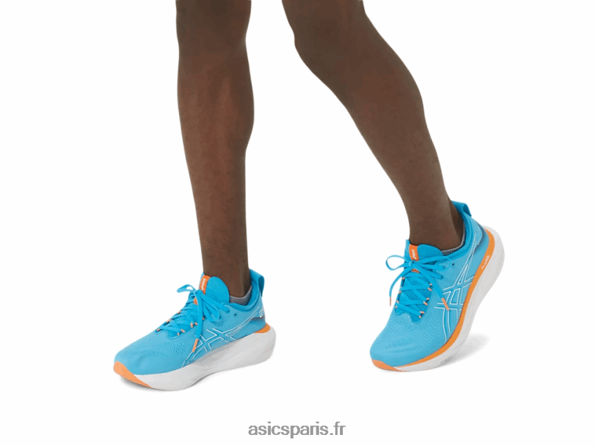 Hommes Asics gel-nimbus 25 BXL8B210 bleu des îles/pêche soleil