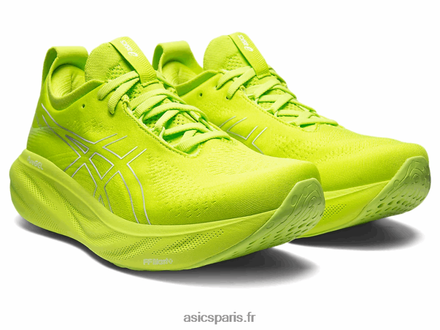 Hommes Asics gel-nimbus 25 BXL8B2336 zeste de citron vert/blanc