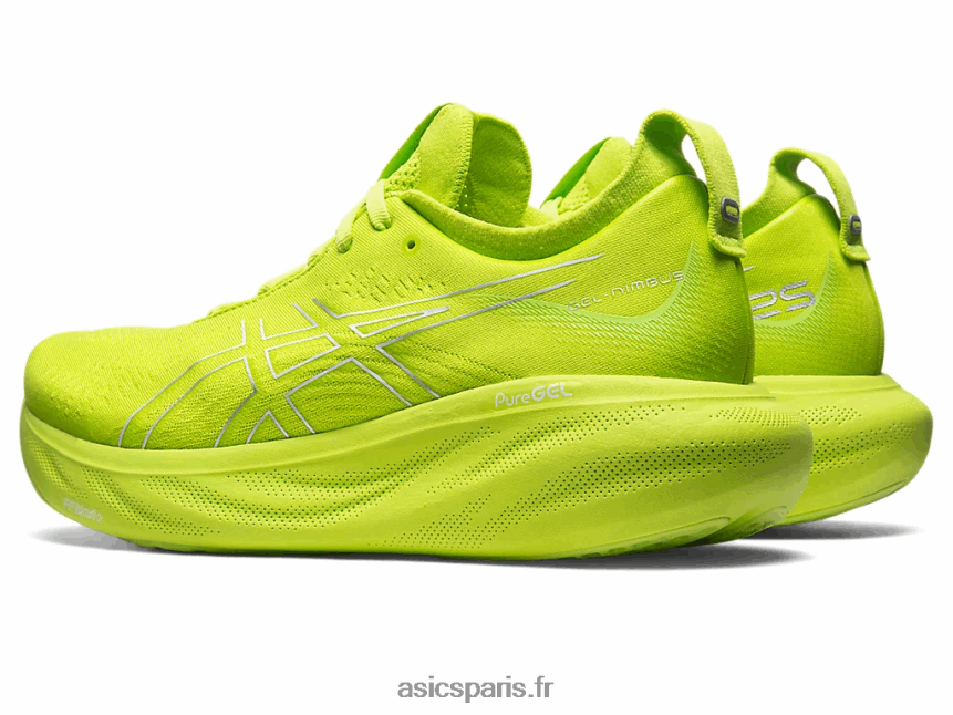 Hommes Asics gel-nimbus 25 BXL8B2336 zeste de citron vert/blanc