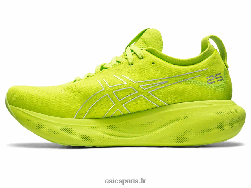 Hommes Asics gel-nimbus 25 BXL8B2336 zeste de citron vert/blanc
