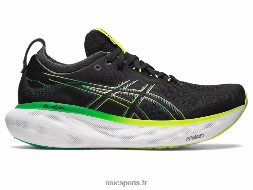 Hommes Asics gel-nimbus 25 BXL8B2339 noir/zeste de citron vert
