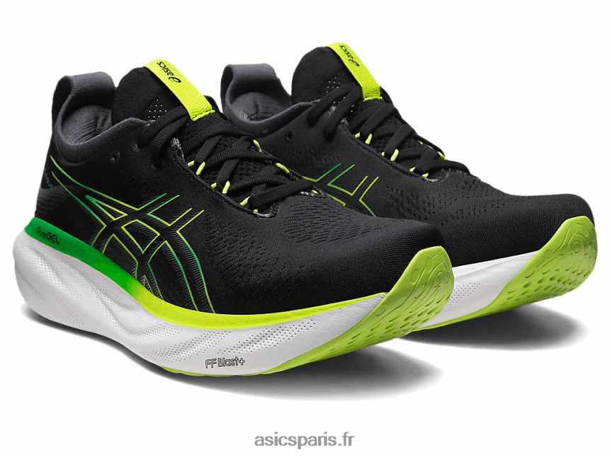 Hommes Asics gel-nimbus 25 BXL8B2339 noir/zeste de citron vert