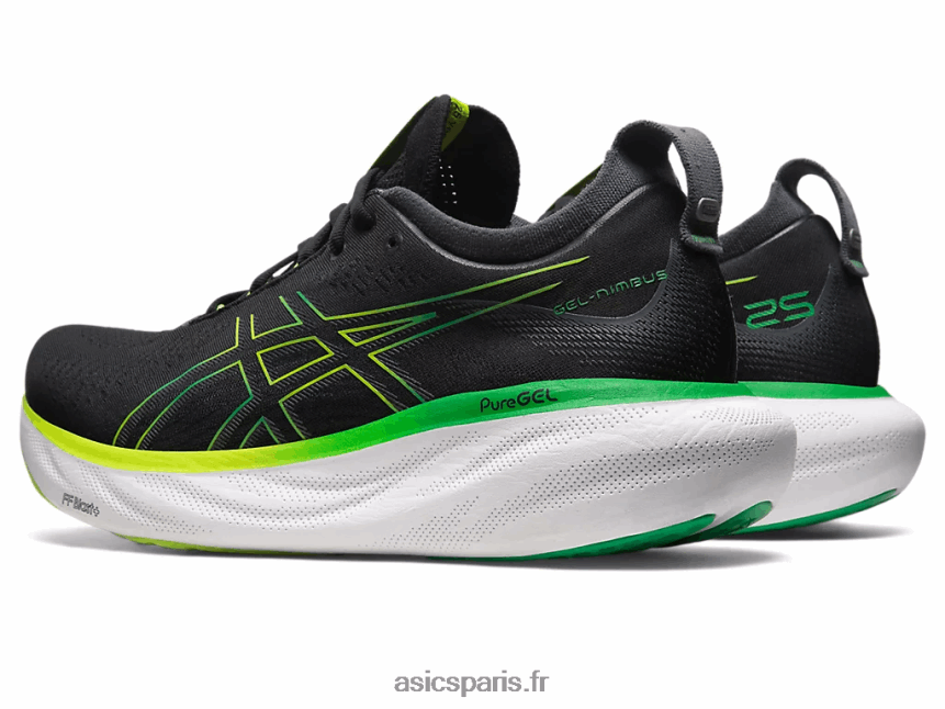 Hommes Asics gel-nimbus 25 BXL8B2339 noir/zeste de citron vert