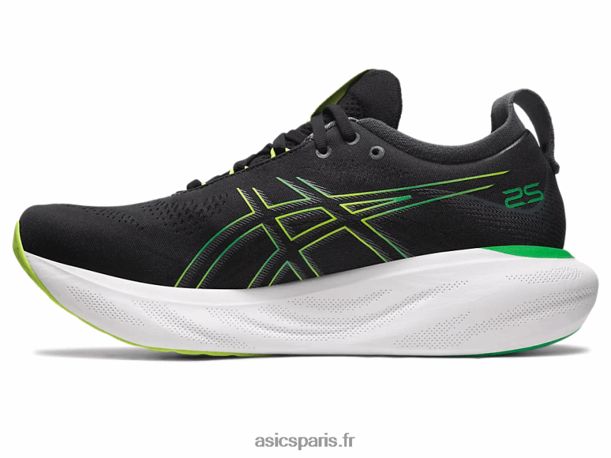 Hommes Asics gel-nimbus 25 BXL8B2339 noir/zeste de citron vert