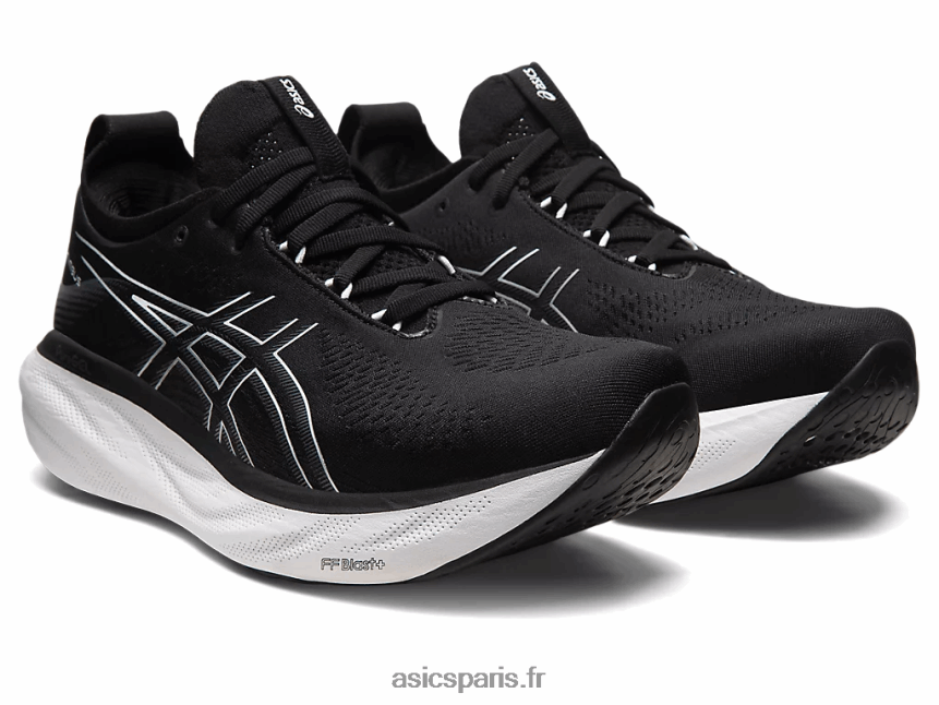 Hommes Asics gel-nimbus 25 extra large BXL8B2165 noir/argent pur