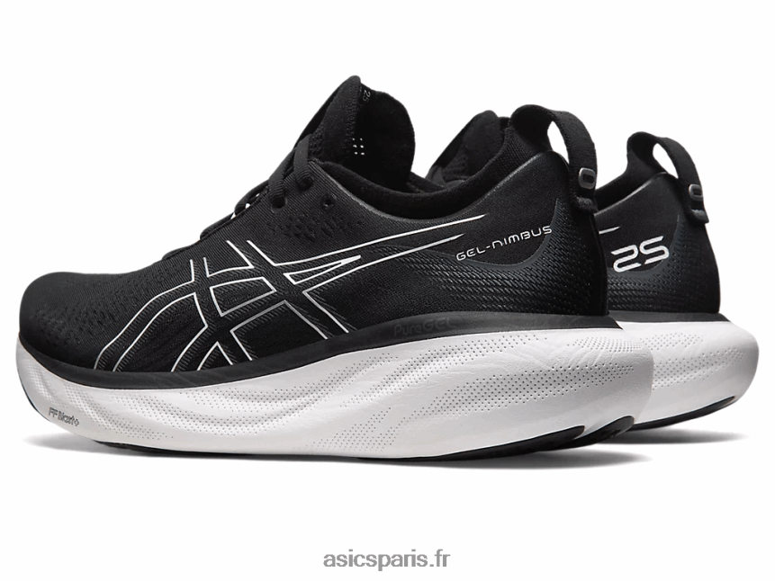 Hommes Asics gel-nimbus 25 extra large BXL8B2165 noir/argent pur