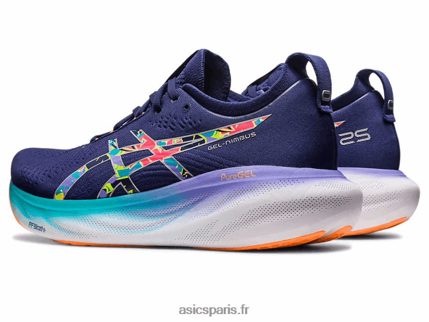 Hommes Asics gel-nimbus 25 lite-show BXL8B2343 zeste de citron vert/spectacle léger