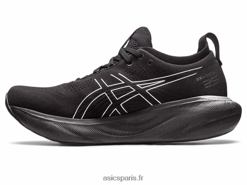 Hommes Asics gel-nimbus 25 platine BXL8B2342 noir/argent pur