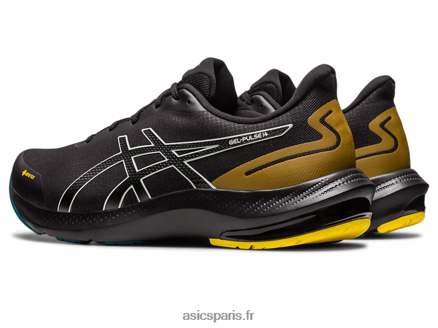 Hommes Asics gel pulse 14 gtx BXL8B2518 noir/vert murmure