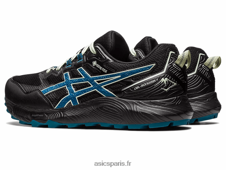 Hommes Asics gel sonoma 7 gtx BXL8B2244 noir/sarcelle d\'encre